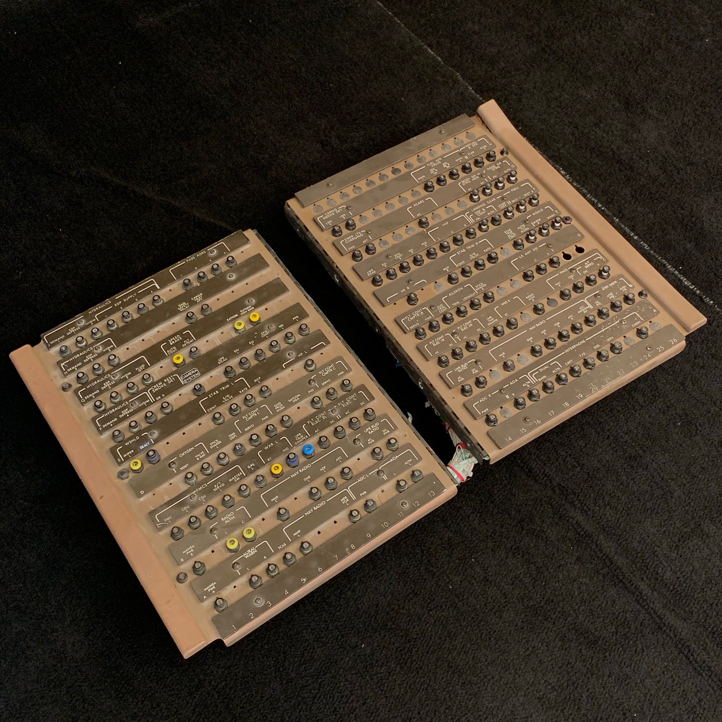 Boeing 747-400 Dual Circuit Breaker Panel with hinges